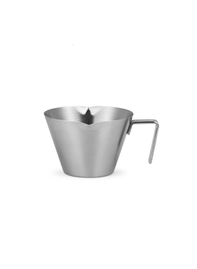 MHW-3BOMBER Stainless Steel Measuring Cup Double Spout, Silver – 100 ml Espresso & Coffee Shot Cup, Dual Spout, 304 Stainless Steel, Precision Markings - Image 1